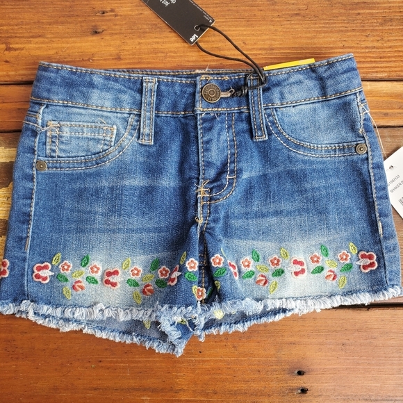 LEE ADJUSTABLE DENIM JEANS GIRL SHORTS SZ 4 - Picture 1 of 9